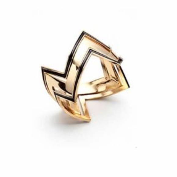 House of Harlow 1960 Jewelry - House of Harlow Three Stack Ring in Gold